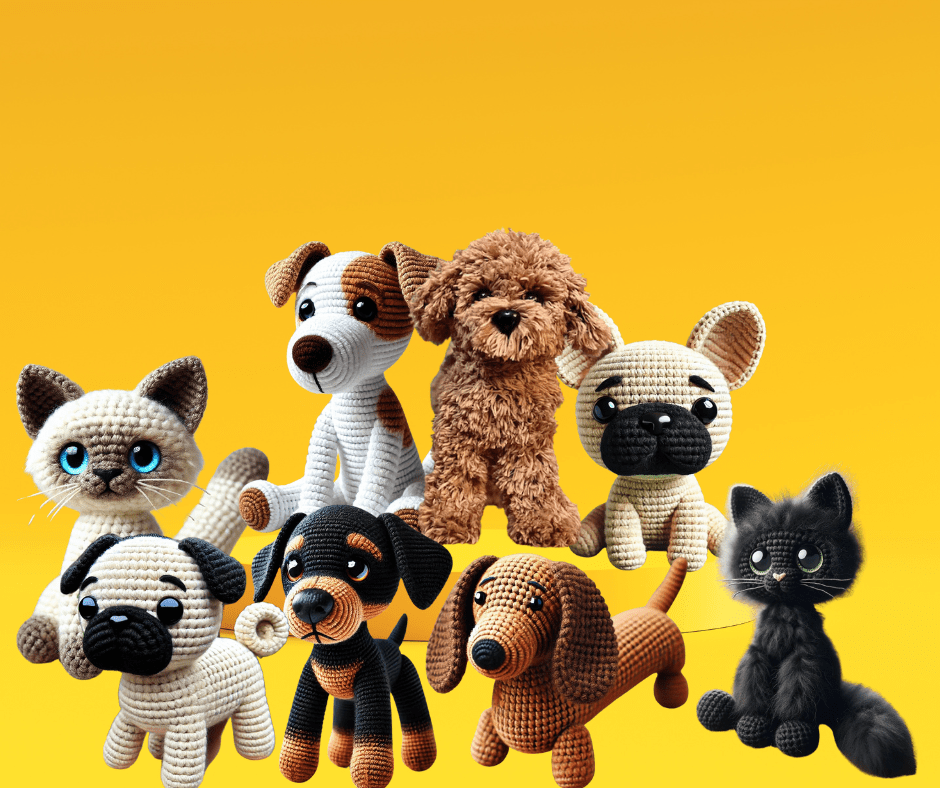 Dogs & Cats Amigurumi Crochet Patterns - SerenityLove