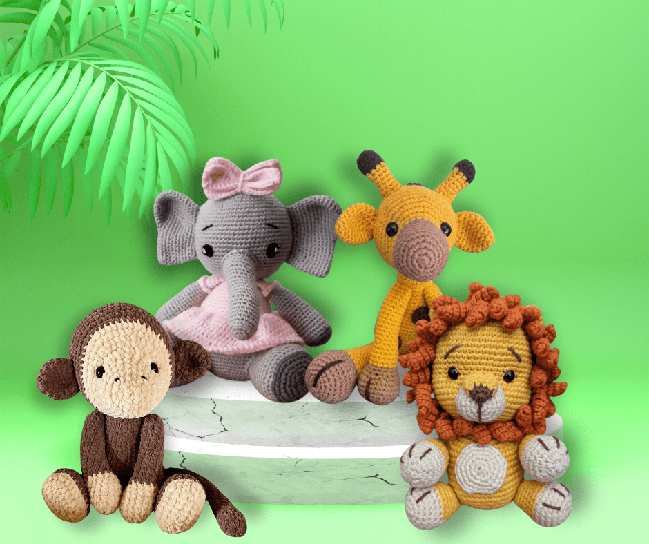 Jungle Characters Amigurumi Crochet Patterns - SerenityLove